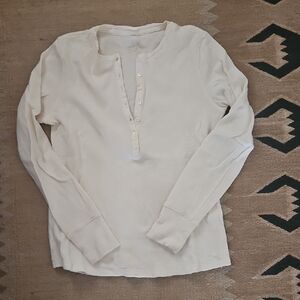 L.L. Bean Women's Cream Long Sleeve Tee